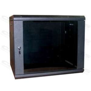 Стенен шкаф за rack Excel 1R 9U 600X560, черен, със стъклена врата - Шкаф за стелажи