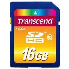Transcend 16gb sdhc10 card