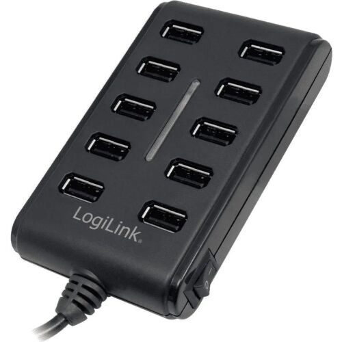 LogiLink USB 2.0 Hub 10-portowy z włącznikiem/wyłącznikiem