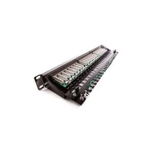 KELine Kompakt 19" Patch panel - 24 port, fekete, árnyékolt, RJ45, 110/LSA, 1000BASE-T, 100 MHz, 1U, 19" - Keline