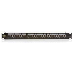 KELine KE606030 19 hüvelykes 24 portos Cat.5E patch panel, elülső nézet - Keline