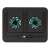 Trust Cyclone 16 inch laptop cooling pad, black, bottom view with fans and USB cable