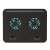 Trust Cyclone 16 inch laptop cooling pad, black, top view with fans