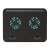 Trust Cyclone 16 inch laptop cooling pad, black, top view with fans