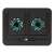 Trust Cyclone 16 inch laptop cooling pad, black, bottom view with fans