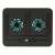 Trust Cyclone 16 inch laptop cooling pad, black, bottom view with fans and USB cable