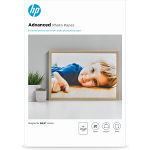 HP Advanced Błyszczący Papier Fotograficzny A3, 20 arkuszy, kompatybilny z drukarkami atramentowymi - Artykuły biurowe