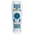 Home URC 22 universal remote control, silver and blue, front view