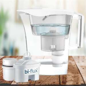 Cântar de apă cu filtru Laica Predator cu cartuș filtrant bi-flux, alb - Ustensile de bucătărie