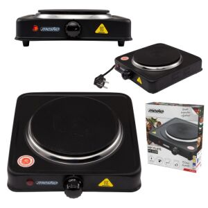 Mesko MS6508 hordozható elektromos főzőlap hőmérséklet szabályozással, 1000W, fekete, több nézet - Mesko