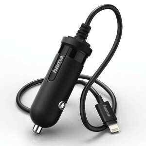 Hama autós töltő Lightning csatlakozóval, fekete