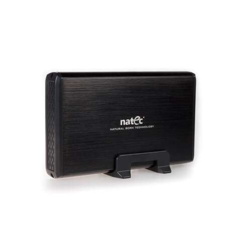 Natec RHINO Ext USB 3.0 Festplattengehäuse, schwarzes Aluminium