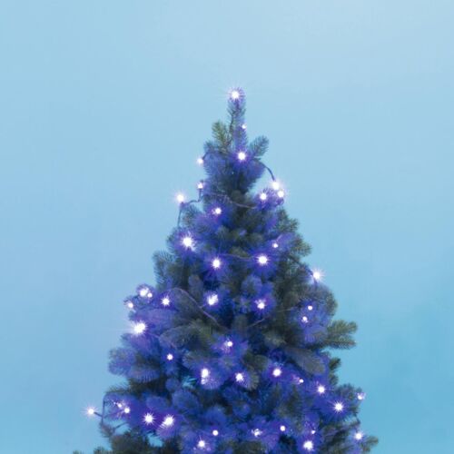 Home by Somogyi blaue LED Lichterkette auf Weihnachtsbaum, 100 Birnen, 9,5m