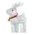 Retlux LED reindeer acrylic Christmas decoration with 20 lights, cold white, timer function, 23x7x19cm