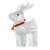 Retlux LED reindeer acrylic Christmas decoration with 20 lights, cold white, timer function, 23x7x19cm