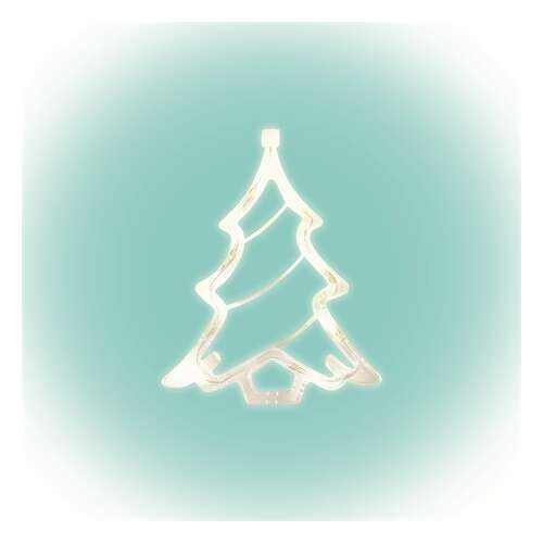 Somogyi Ablakdísz KID412 Christmas Tree Window Decoration, LED lights, warm white