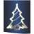 Somogyi Ablakdísz KID412 Decoratiune de fereastră cu brad de Crăciun, lumini LED, alb cald