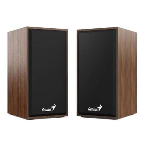 Drewniany zestaw głośnomówiący Genius SP-HF180 2.0 #brązowo-czarny