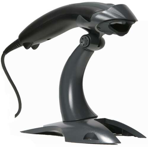 Scanner de coduri de bare Honeywell 1200G cu stand, conexiune USB și serială