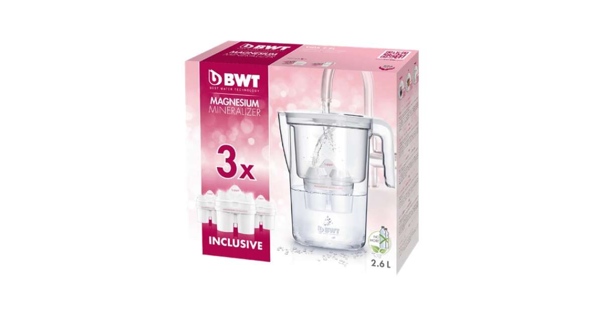 BWT 6-Pack Long Life Mg2+ Cartridge for Water Filters, 120-Liter Capacity