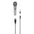 Hama DM 40 dynamic microphone silver, with cable and adapters