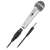 Hama DM 40 dynamic microphone silver, with cable and adapter