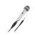 Hama DM 40 dynamic microphone silver, with cable and adapter