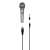 Hama DM 40 dynamic microphone silver, with cable and adapter