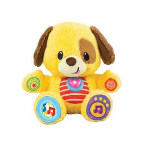 Winfun Interactive Puppy Plush Toy, Yellow, 25cm, Educational Baby Toy, Plays Music, Lights Up, Teaches ABCs, Body Parts - Interactive Plush Toy