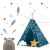 Nukido Indian Tent with String Lights + Gift Accessories - Star #blue 108879015