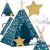 Nukido Indian Tent with String Lights + Gift Accessories - Star #blue 108879015