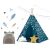 Nukido Indian Tent with String Lights + Gift Accessories - Star #blue 108879015