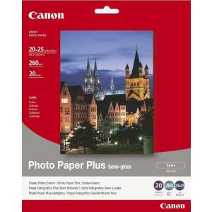 Canon Photo Paper Plus SG-201, 20 lap, félig fényes, tintasugaras fényképpapír, 203mm x 254mm - Fotópapír