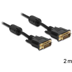 DELOCK DVI cable 24+1 male/male connector, 2m - DVI Cable