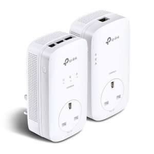 TP-Link TL-WPA8033P KIT Powerline Adapter Starter Kit, 2x2 MIMO, 1300 Mbps, 3 Gigabit Port, Átmenő aljzat - Jelerősítő