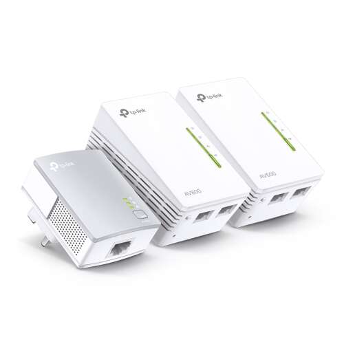 TP-Link TL-WPA4220 TKIT Powerline AV600 2x100Mbps + Wireless N-es 300Mbps, TL-WPA4220 TKIT zestaw adapterów Powerline