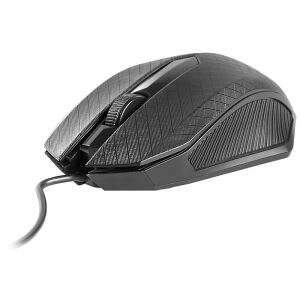 Tracer Click wired optical mouse, 3-button, 1000 DPI, angled view - Tracer Mouse