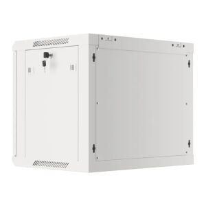 Angled view of Lanberg 9U Wall Mount Server Rack Cabinet - Rack Cabinet