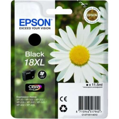 Epson T1811 XL Eredeti Tintapatron Fekete