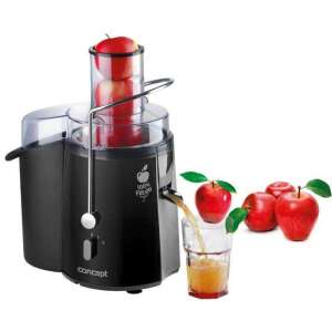 Concept LO7027 1000W juicer, black, with apples and juice - Juicer and Press