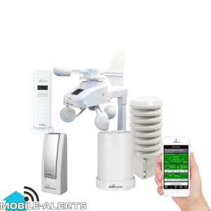 Technoline Mobile-Alerts Smart Home Weather Station Starter Kit with wind speed, wind direction, temperature, humidity, and rainfall sensors - Weather Station