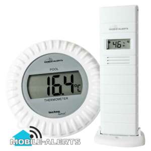 Technoline MA10700 pool thermometer with wireless receiver, showing current temperature - Weather Station
