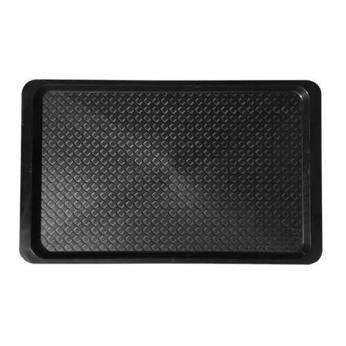 Tablett, quadratisch, Kunststoff, dunkelbraun/schwarz, 53x32,5 cm