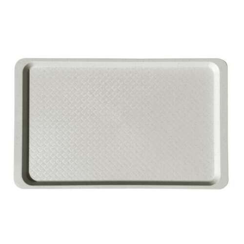 Tablett, quadratisch, Kunststoff, weiß-mohnfarben, 53x32,5 cm