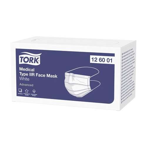 Mască medicală TORK, 3 straturi, TORK, 50 de bucăți, alb 31930820