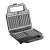 Concept SV3050 3-in-1 sandwich maker, waffle maker, and grill, black, open with waffle plate