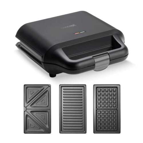 Concept SV3050 3-in-1 Sandwichmaker, Waffeleisen und Grill, schwarz