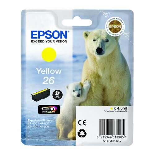 Epson 26 Sárga Tintapatron - Eredeti Epson T2614 - Epson
