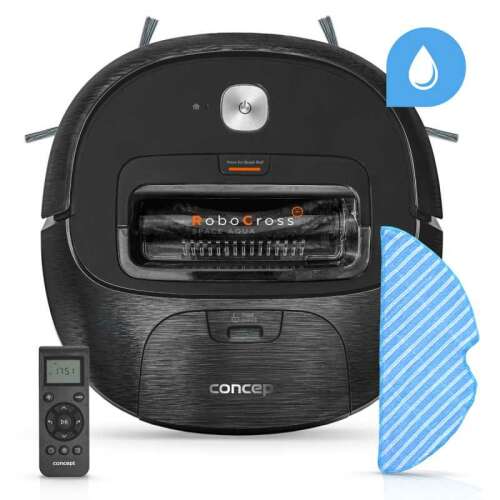 Concept VR1000 RoboCross Space Aqua 2 in 1 robot vacuum cleaner with remote control, dustbin, and mop