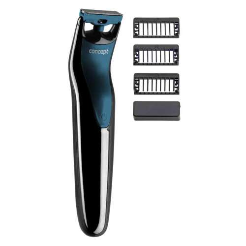 Concept ZA7040 2 in 1 beard and body trimmer, black and blue, with 3 interchangeable heads